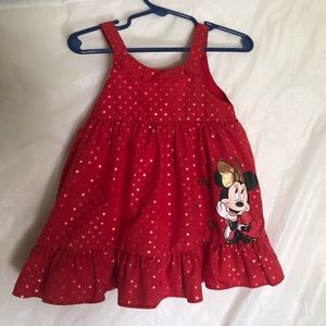 Disney red with gold polka dots casual dress